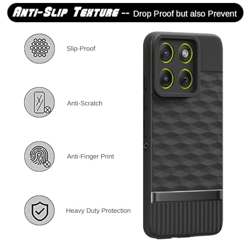 Image of Shockproof Case Compatible with Motorola Moto Edge 70 5G | Full Camera Protection | TPU Flexible Back Cover for Motorola Moto Edge 70 5G (Matte Black)