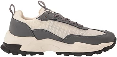 A|X Armani Exchange Men's Elevated Sporty Fashion Sneakers, Grey+Off White, 12 | Image 5