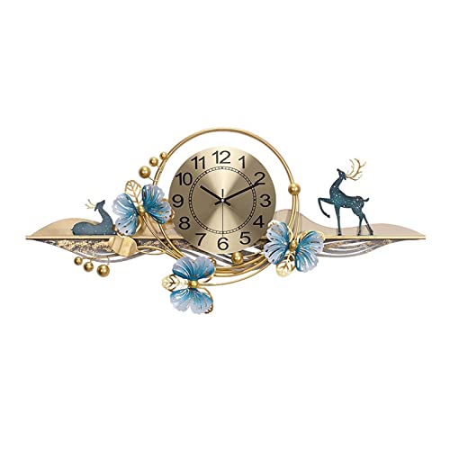 Horloge murale moderne et lumineuse de luxe pour salon chic