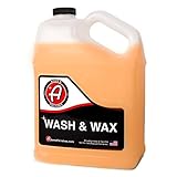 Adam's Wash and Wax (Gallon) - Car Wash Soap Infused with Pure Carnauba Car Wax | Car Cleaning Formula W/Paint Protection | Use in 5 Gallon Bucket Foam Cannon & Foam Gun