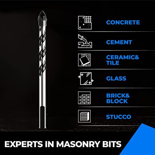 Amoolo AMSD200-5PCS Masonry Drill Bit Set 5Pcs thumb #2
