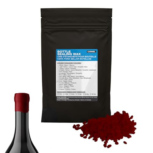 Cire à cacheter pour bouteille en perles rouge foncé pour embellir vos sirops maison