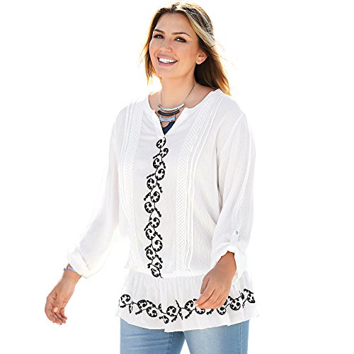 Bellísima by Venca Blouse Manches Longues Dentelle et Broderie Femme - 013420