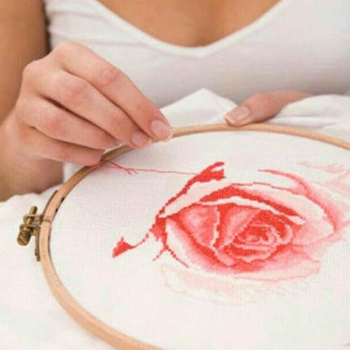 Image of Aida Cloth 14 Count White - 10 Pieces 10x10 Inch Cross Stitch Fabric for Embroidery Projects, DIY Needlework Kit, 100% Cotton Craft Supplies (Tela para Punto de Cruz)