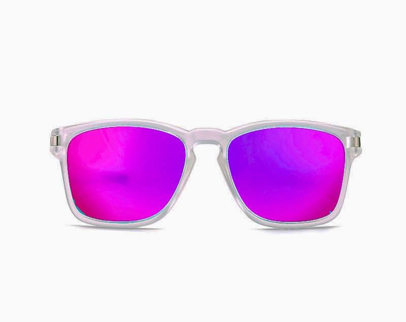 Aferlite Unisex TAC Polarized Lens | Unbreakable TR90 Frame |100% UV Protection Retro Square Sunglasses | Medium | Matt Grey |Lens Purple 1