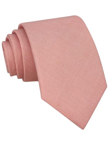 Image of Kebocis Mens Solid Color Cotton Necktie for Men