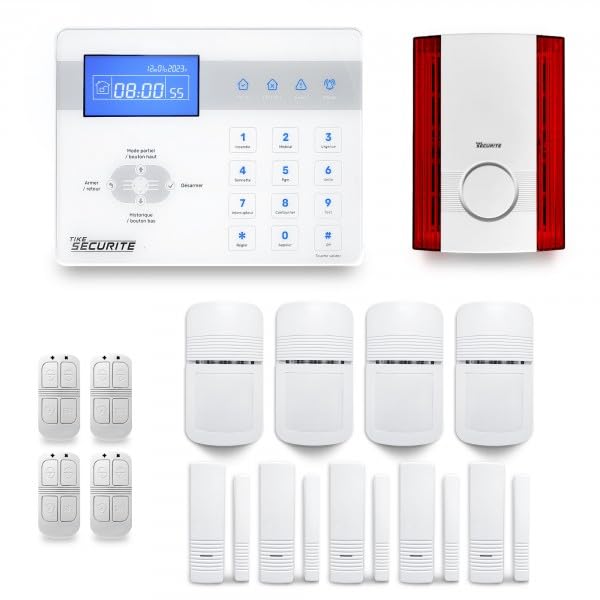 Alarme maison sans fil ICE-Bi 4 à 5 pièces mouvement + intrusion + sirène extérieure - Compatible Box internet