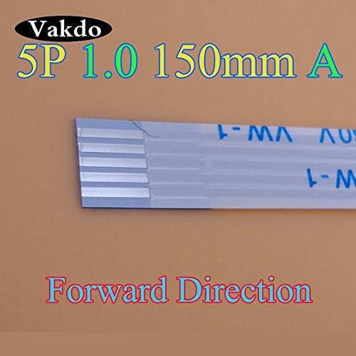 Lysee Mobile Phone Flex Cables - 2-500pcs FFC FPC flat flexible cable 1.0mm pitch 5 pin Forward Length150mm Width 5pin 5p 6mm Ribbon Flex Cable type A - (Color: 500pcs)