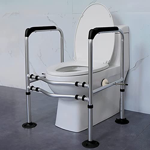 Arkantos Toilet Rails With Arms For Elderly Stand Alone, Medical Bathroom Safety Toilets Adjustable Height And Width Of Frame For Seniors Disabled Handicapped With Easy Assembly #TOP1