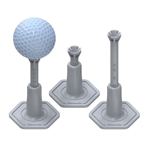 Hotenfes Adjustable Driving Range Golf TeeRubber Golf Simulator Tees for MatsIndoor Golf & Outdoor Practice Accessories3.9 Inch and 2.8 Inch 2 Pack Gray+2 High Struts