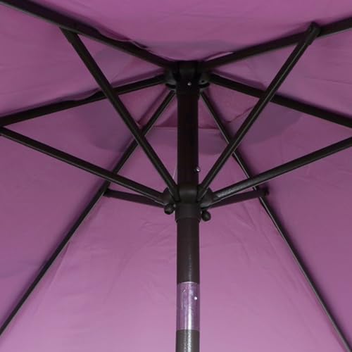 Image of Blissun 7.5 ft Patio Umbrella, Yard Umbrella, Outdoor Market Umbrella with Push Button Tilt Crank, Lilac