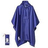 Tamaño: abrigo largo impermeable con capucha con talla única de EE. UU. S a XL; es lo suficientemente grande como para ser llevado con una mochila. Por favor, consulte la información de tamaño antes de la compra.