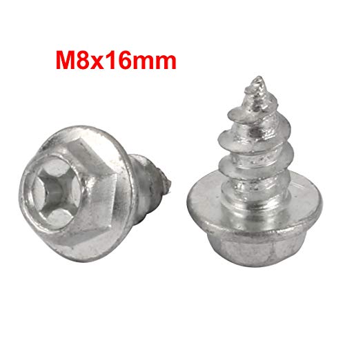 Tornillo autorroscante M8x16 mm cabeza hexagonal zinc miniatura 3