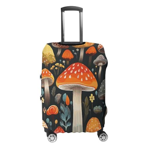 Colorful Mushroom Luggage Cover, Washable Elastic Suitcase Cover Protector Fit 18-32 Inch Luggage4