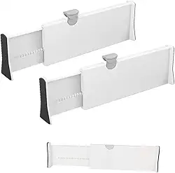 Organizador de Gaveta Ajustavel Divisor Retratil Separador Comoda Estante Escritorio Livro Roupa Talheres Utensilios Discreto Multiuso