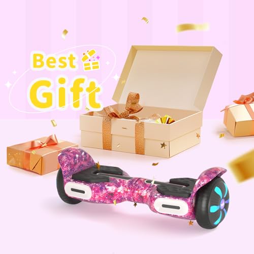 Image of SIMATE 6.5 inch Scooter, Bluetooth Music Speaker and LED Light, Top 8.5mph & 8.5 Miles Range Power by Dual 250W Motor, Gifts for Kids Adults Boys, for All Ages