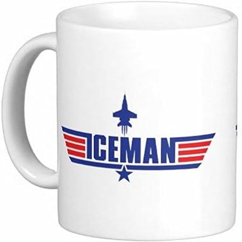 Miniatura 3 de Taza de café de cerámica Iceman de 11 oz por Quick Mugs 2 U, Blanco