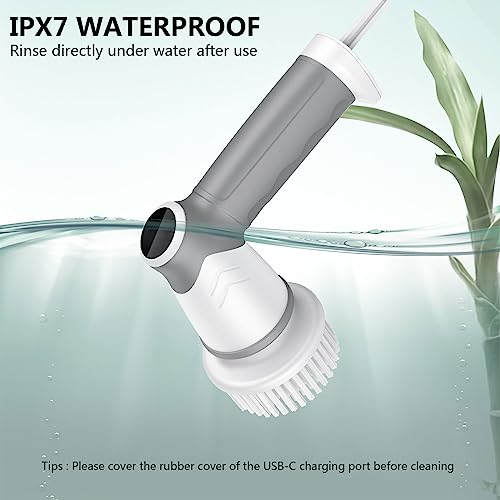 Daesung Electric Scrubber For Cleaning Bathroom, Electric Spin Scrubber With 6 Replaceable Heads, Power Shower Scrubber For Cleaning Tile/Grout/Tub/Stove/Car/Windows #TOP5