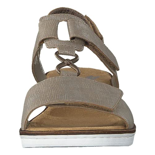 Rieker 63687, Sandali con Zeppa Donna, Beige