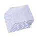 Men's Pure White 100% Cotton Handkerchief Pack of 6