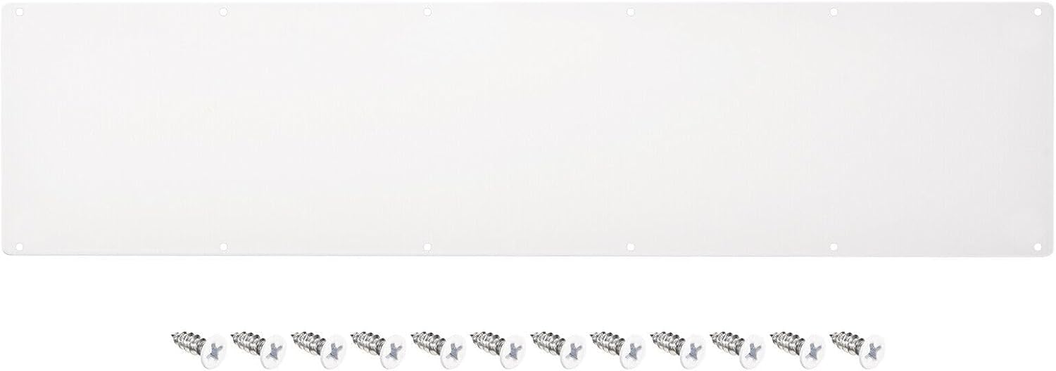 Home and Garden Parts 8 x 34 Inches Aluminum Door Kick Plate for Exterior Front Door White #CN/251024/12064