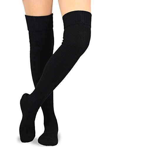 Image of Fashionable Cotton Slouchy Boot Socks for Women and Girls: Long Thigh Highs, Over-the-Knee Highs, and Knee Highs