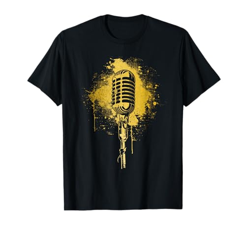 Singer - Micrófono vintage para karaoke Camiseta