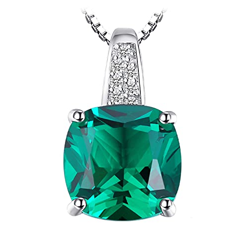 Nano émeraude simulé 3ct pour collier ras du cou femmes pierres précieuses