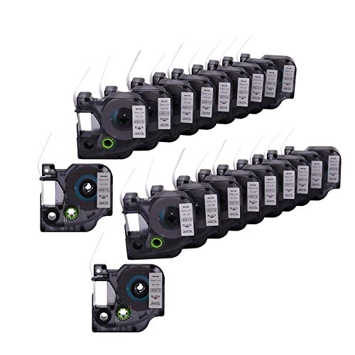 ZT-TTHG DYMO D1���x�����[�J�[�̂��߂̃z���C�g�݊����̂��郉�x���e�[�v45013�A��DYMO-D1 45013�v�����^���{��12mm�̃u���b�N�p20PCS�v���X�`�b�N���x���e�[�v�A