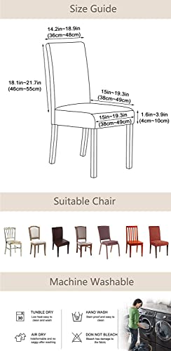 Arnty Dining Chair Covers 6 Pack/4 Pack, Stretch Dining Chair Seat Covers,Kitchen Chair Covers For Dining Chair Slipcover Seat Covers For Dining Chairs (Grey-Maple Leaf, 4 Pack) #TOP6