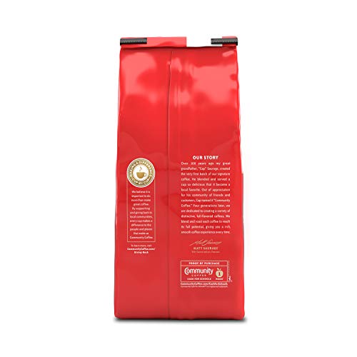Image of Community Coffee 100% Colombia 72 Ounce, Medium Dark Roast Ground Coffee, 12 Ounce (Pack of 6)