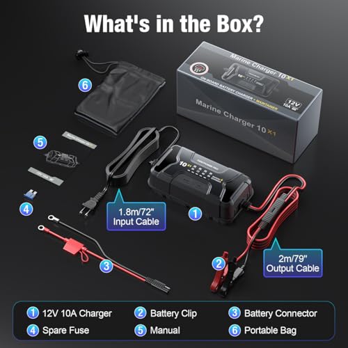 Marine Battery Charger 10X1: 1-Bank 10A Onboard Battery Charger by FirstPower Pro - Image 8