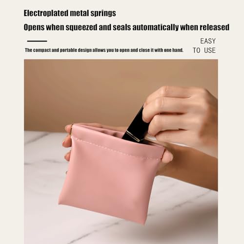 Pouchic - Personalized Snap Closure Leather Organizer Pouch, Pouchic Leather Organizer, Mini Pocket Cosmetic Bag (5 Set)4