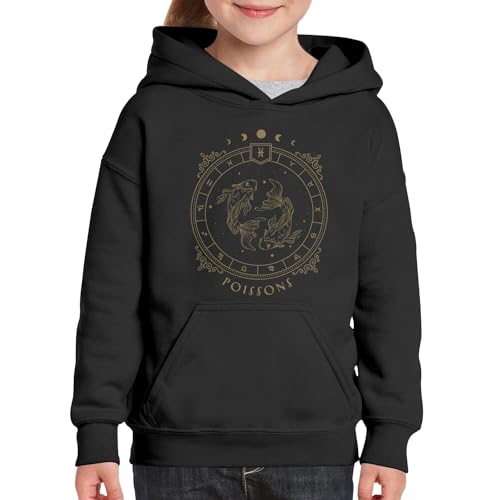 Sweat à capuche enfant poisson zodiaque pour l'école et les loisirs