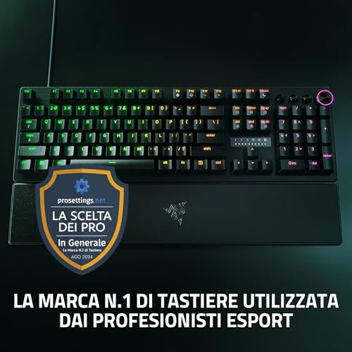 Huntsman V3 Pro - PC Tastiera ottica analogica per esport - Snap Tap - Modalità Attivazione Rapida (Quadrante digitale multi-funzione e pulsanti di comando dedicati) US-Layout | Nero - Tastiera gaming - Immagine 1