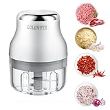 Vegetable Chopper, 100ML Electric Garlic Chopper, USB Rechargeable Mini Blender, Powerful Small Food Processor, Blender to Vegetable, Wireless Food Cutter for Ginger, Chili, Fruit, Meat, etc
