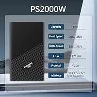 fanxiang Externe SSD 1TB Festplatte Bis zu 2000MB/s, USB 3.2 Gen.2x2 Typ C, Professional Externe SSD, Zuverlässiger Speicher für Desktops, Laptops, PC, XS Windows PS2000W – Ansicht 5