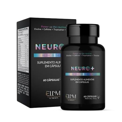 Neuro+ 60 Capsulas ELLYM NUTRITION Nootropicos Multivitaminico Foco Cafeina Magnesio Triptofano Taurina B12 Tirosina Colina
