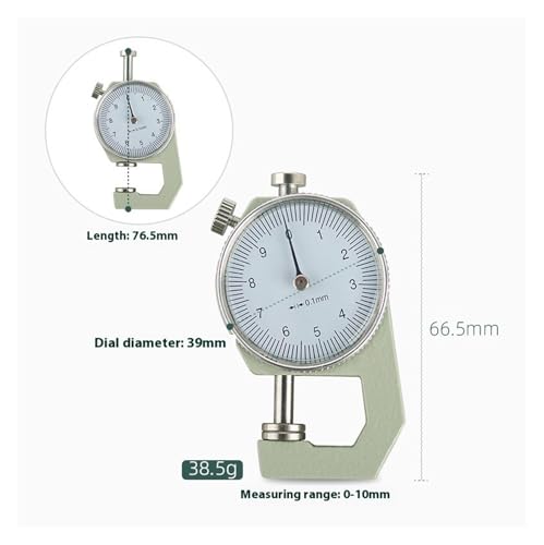 Medidor de grosor dial, set de 3 piezas 0-10mm miniatura 4