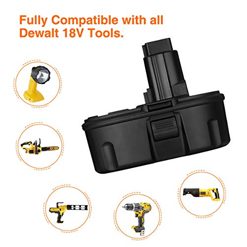 image for BABAKA 3.7Ah 18V DC9096 DC9098 Replacement Battery Compatible with Dew