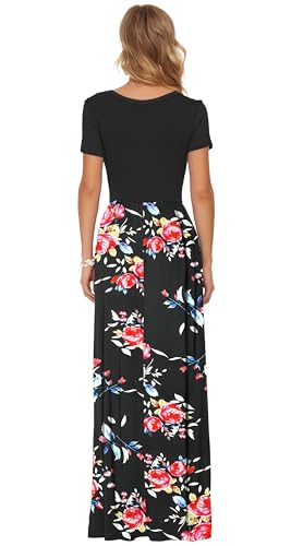 Image of AUSELILY Women's Classic Short Sleeve Loose Plain Casual Long Maxi Dresses for Women 2026