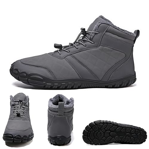 Hike Winter Barefoot Shoes, Winter Barefoot Hiking Boots, Hike Winters Footwear, Zero Drop Snow Boots Women Men (B-3,Men 12/14 Women)