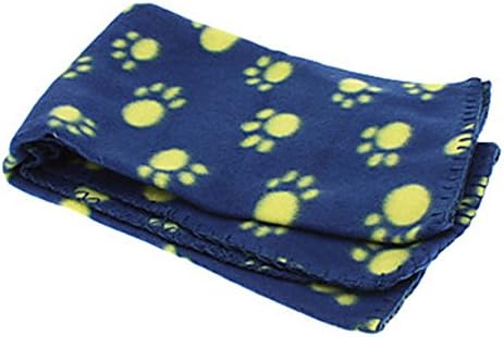 DAYOLY Pet Blanket Luxury Warm Soft Fleece Pet Dog/Cat/Puppy/Kitten Bed Blankets Mat Pad with Paw Print - Value Pack 60 x 70cm Per Blanket (6 pieces of 23.6x27.6 Inches)