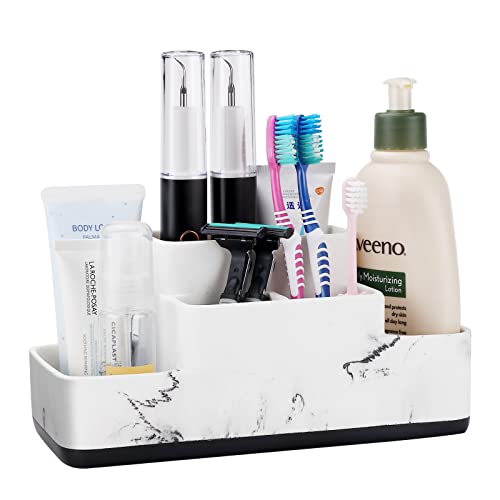 Toothbrush Holders for Bathrooms, Bathroom Organizer Countertop Vanity Bathroom Counter Organizer Bathroom Accessories Organizer for Toothbrush, Toothpaste, Dental Floss, Razor, Comb, Toiletry Toothbrush Holders for Bathrooms, Bathroom Organizer Countertop Vanity Bathroom Counter Organizer Bathroom Accessories Organizer for Toothbrush, Toothpaste, Dental Floss, Razor, Comb, Toiletry