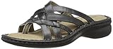 Absatzhöhe: 4,4 cm Eastland Damen-Sandalen, Lila, Schwarz (schwarz), 42 EU