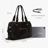 TIAASTAP Vintage City Bag Damen – PU Ledertasche Handtasche Groß Shopper Tasche Y2K Schultertasche Arbeitstasche Uni Japanese School Bag, Damen-Henkeltaschen für Frauen