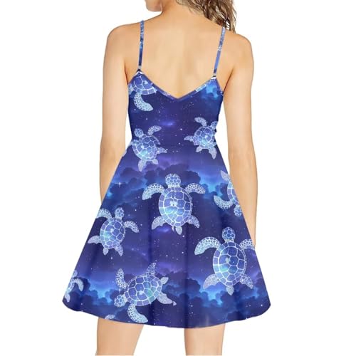 Image of Spaghetti Strap Midi Satin Dresses Summer Sleeveless Sundree Women Girl Beach Party Swing Dress