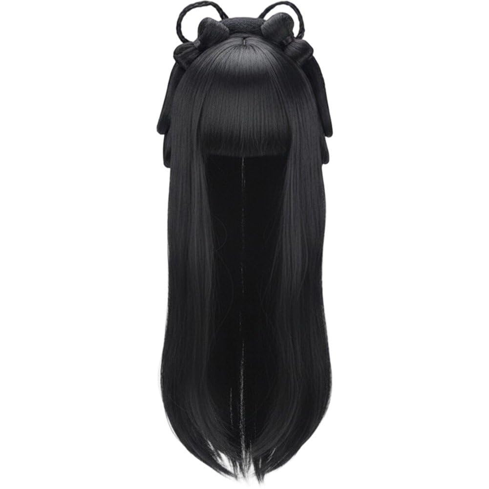 Perruque Traditionnelle Chinoise Hanfu avec Chignon Rétro pour Femme