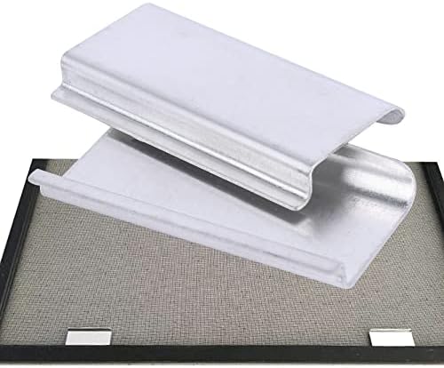 Durable Window Screen Spline Channel Pull Lift Tabs, Aluminum Anti-UV Don’t Broken Like Plastic Pull Tabs in Sunlight, Sliver, C Shape, 20 PCS