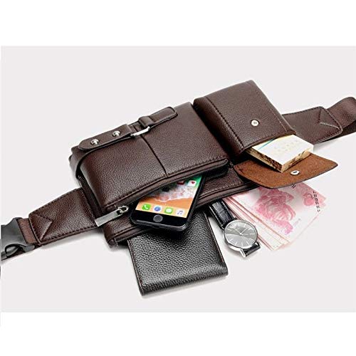Sacoche épaule en cuir premium noir pour tablette tactile 8"